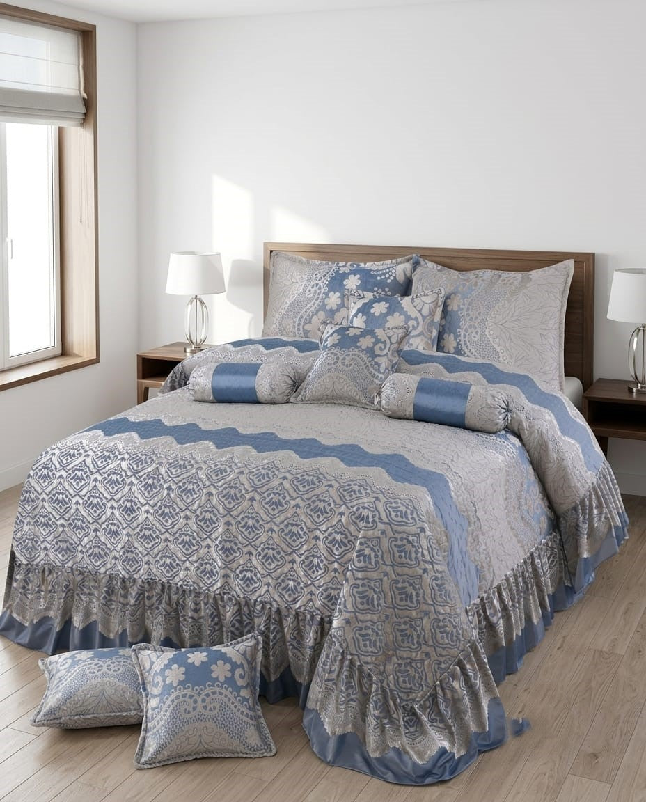14 Piece Palashe Frilled Bedding Set