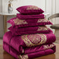 Luxury Emboss Velvet Bridal Bed Set – 9 Piece