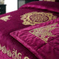 Luxury Emboss Velvet Bridal Bed Set – 9 Piece