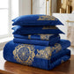 Luxury Emboss Velvet Bridal Bed Set – 9 Piece