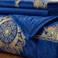 Luxury Emboss Velvet Bridal Bed Set – 9 Piece