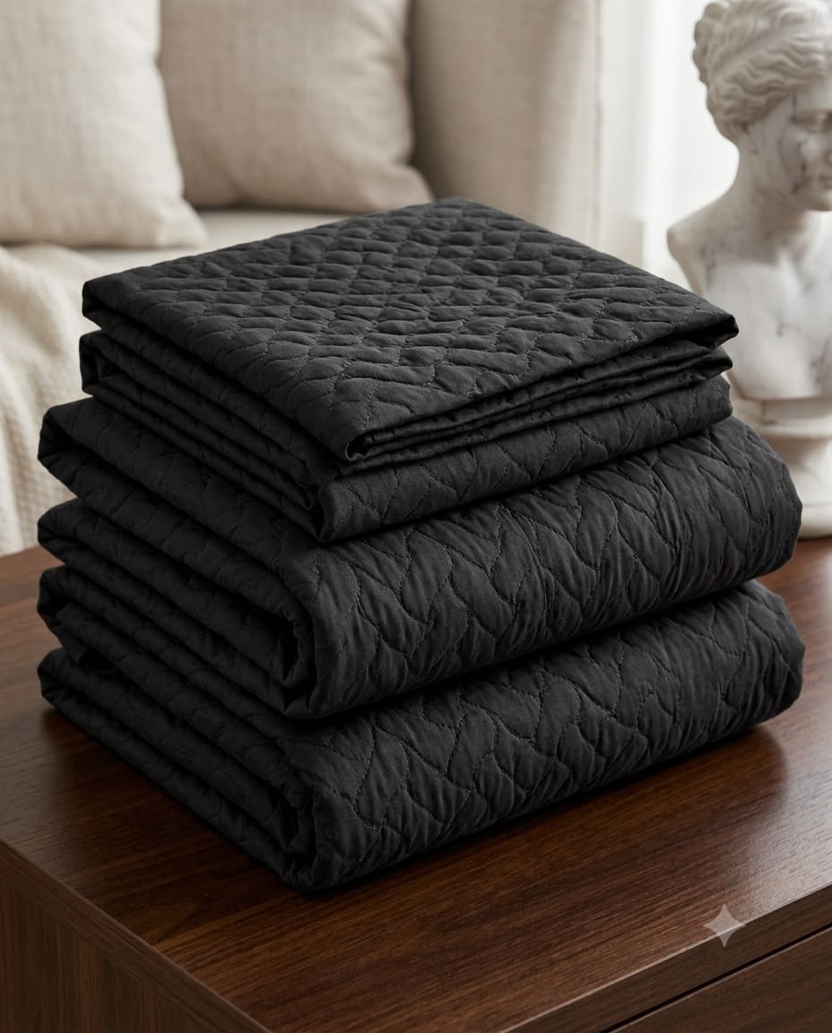 Emboss Velvet Quilted Frilled Luxury Bridal Bedsheet Set – 5 Piece