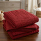 Emboss Velvet Quilted Frilled Luxury Bridal Bedsheet Set – 5 Piece