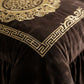 Luxury Emboss Velvet Bridal Bed Set – 9 Piece