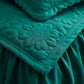 Emboss Velvet Quilted Frilled Luxury Bridal Bedsheet Set – 5 Piece