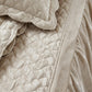 Emboss Velvet Quilted Frilled Luxury Bridal Bedsheet Set – 5 Piece