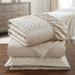 Emboss Velvet Quilted Frilled Luxury Bridal Bedsheet Set – 5 Piece