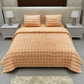 Bubble Quilted Bedspread Set – King Size (Luxury Peach) - Zarle