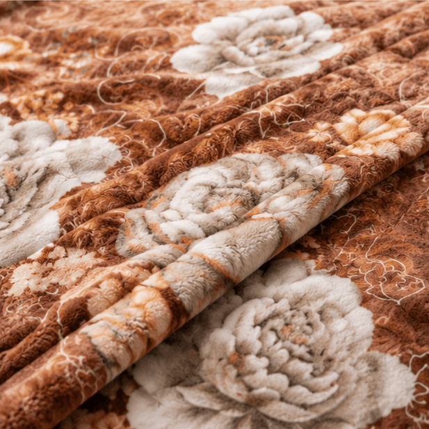 Cloudy AC Fleece Blanket Brown - Zarle