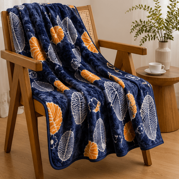 Cloudy AC Fleece Blanket Deep Royal Blue - Zarle