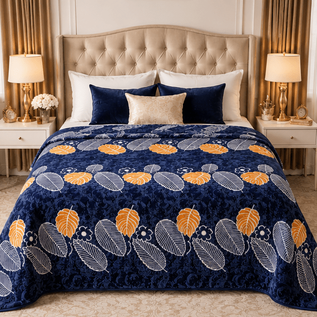 Cloudy AC Fleece Blanket Deep Royal Blue - Zarle