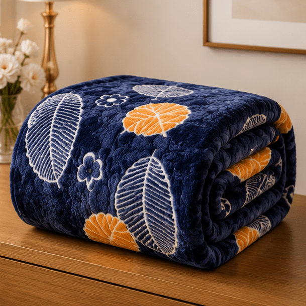 Cloudy AC Fleece Blanket Deep Royal Blue - Zarle