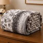 Cloudy AC Fleece Blanket Grey and Black - Zarle
