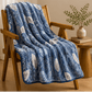 Cloudy AC Fleece Blanket Monochrome Grey - Zarle