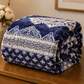 Cloudy AC Fleece Blanket Navy Blue - Zarle