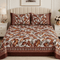 Crystal Cotton Lifetime Bedsheet Brown and Rust - Zarle