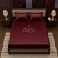 Deep Maroon Premium Plain Dyed Bedsheet – 300 TC Cotton Sateen (King Size) - Zarle
