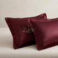 Deep Maroon Premium Plain Dyed Bedsheet – 300 TC Cotton Sateen (King Size) - Zarle
