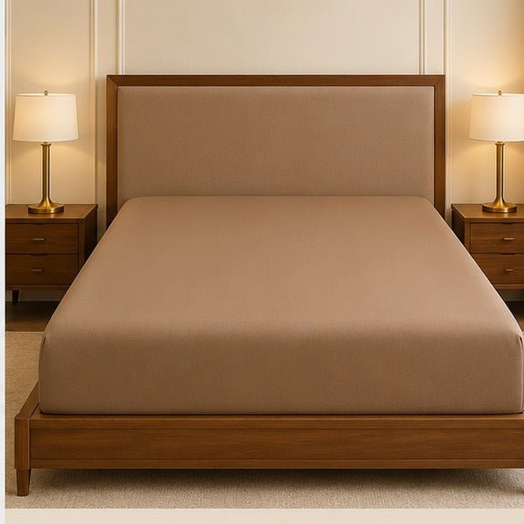 Elegant Camel Tan Bedspread Set - Zarle