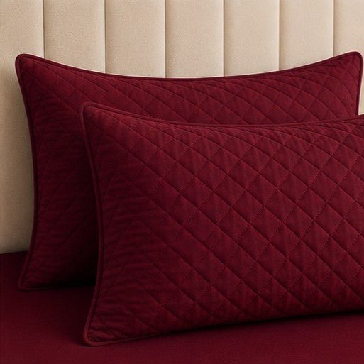 Elegant Maroon Bedspread Set - Zarle