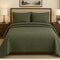Elegant Olive Green Bedspread Set - Zarle