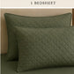 Elegant Olive Green Bedspread Set - Zarle