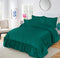Emboss Velvet Quilted Frilled Luxury Bridal Bedsheet Set – 5 Piece - Zarle