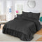 Emboss Velvet Quilted Frilled Luxury Bridal Bedsheet Set – 5 Piece - Zarle