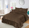 Emboss Velvet Quilted Frilled Luxury Bridal Bedsheet Set – 5 Piece - Zarle