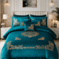 Luxury Emboss Velvet Bridal Bed Set – 9 Piece - Zarle