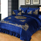 Luxury Emboss Velvet Bridal Bed Set – 9 Piece - Zarle