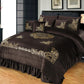 Luxury Emboss Velvet Bridal Bed Set – 9 Piece - Zarle