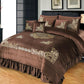 Luxury Emboss Velvet Bridal Bed Set – 9 Piece - Zarle