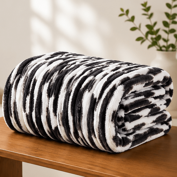 Luxury Plush Bed Blanket Black - Zarle