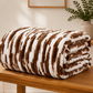 Luxury Plush Bed Blanket Chocolate Brown - Zarle