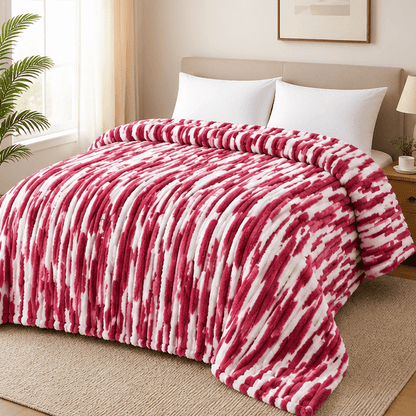 Luxury Plush Bed Blanket Light Pink - Zarle
