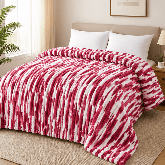 Luxury Plush Bed Blanket Light Pink - Zarle