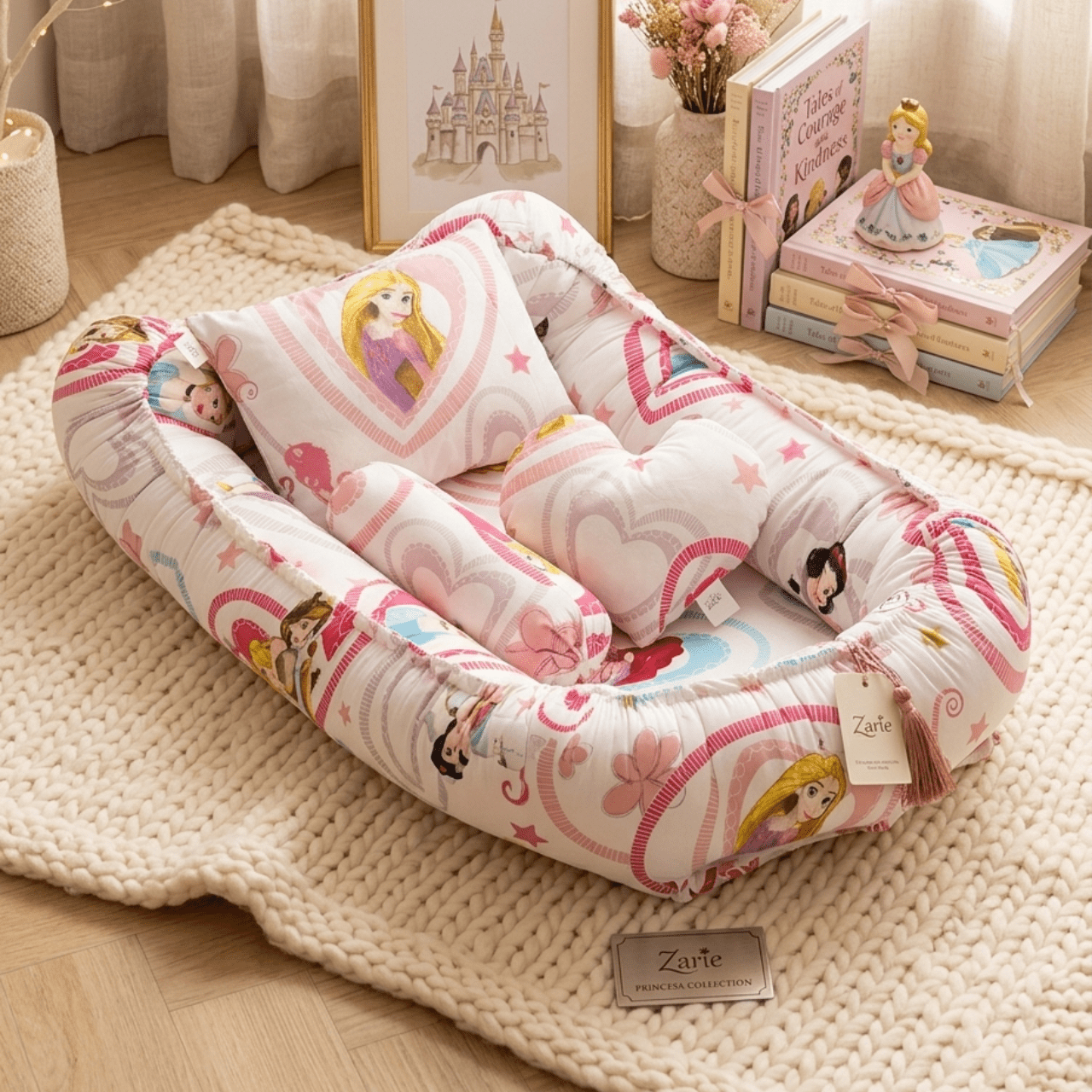 Newborn Baby Nest & Bedding Set – 6-Piece Complete Comfort Bundle - Zarle