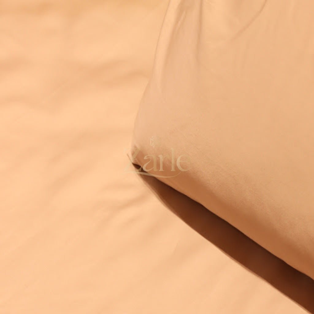 Pastel Collection: Premium Plain Dyed Bedsheet – 300 TC Cotton Sateen (King Size) - Zarle