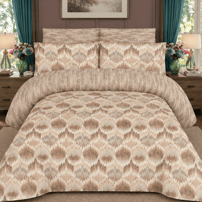 Printed Pure Cotton Bedsheet Beige - Zarle
