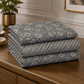 Printed Pure Cotton Bedsheet Dusty Blue - Zarle