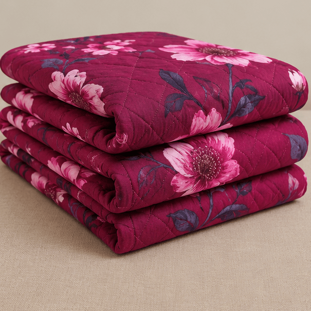 Printed Quilted Bedspread Bold Red - Zarle