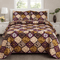 Printed Quilted Bedspread deep purple - Zarle