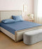 Steel Blue Premium Plain Dyed Bedsheet – 300 TC Cotton Sateen (King Size) - Zarle