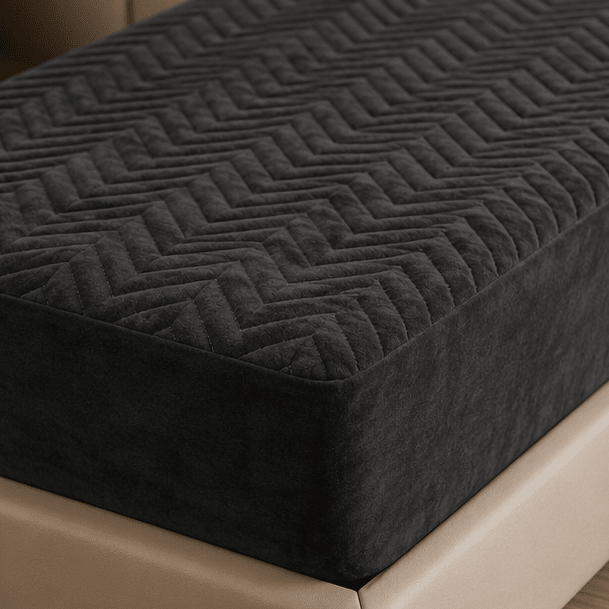 Waterproof Quilted Mattress Protector – King Size (Black) - Zarle