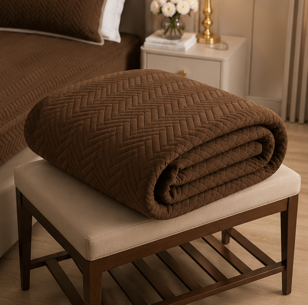 Waterproof Quilted Mattress Protector – King Size (Dark Brown) - Zarle