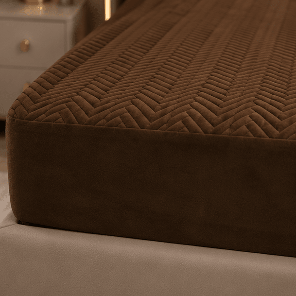 Waterproof Quilted Mattress Protector – King Size (Dark Brown) - Zarle