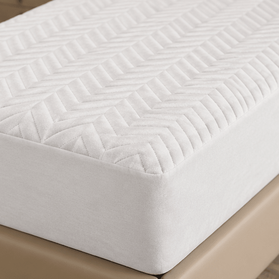 Waterproof Quilted Mattress Protector – King Size (White) - Zarle