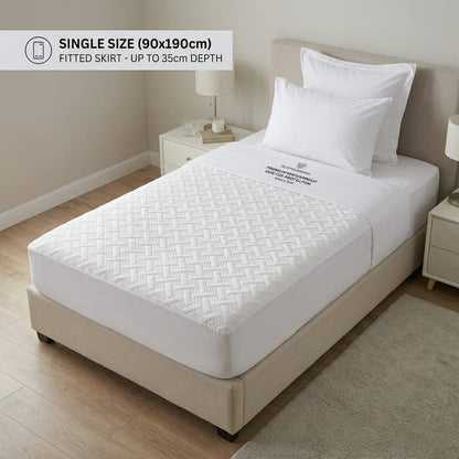 Waterproof Quilted Mattress Protector – Single Size - Zarle