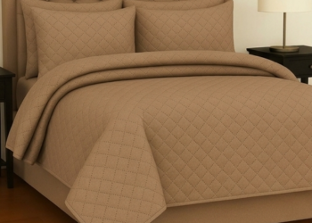 Elegant Camel Tan Bedspread Set